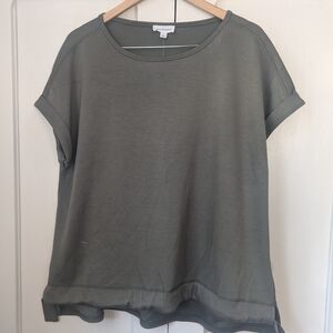 Westbound Green Cuffed Sleeve Boxy T-Shirt